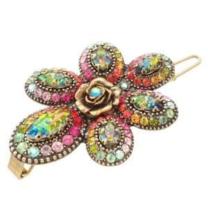 Michal Negrin Amazing Hair Brooch Embellished with Marquise Crystals 