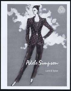 1989 Adele Simpson Woman Fashion Lord & Taylor Ad  