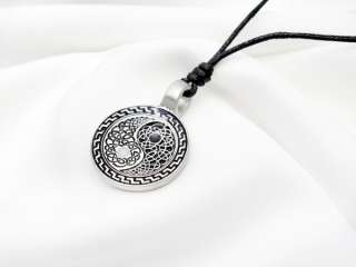 Necklace Pendant Jewelry Ying Yang Celtic Design Pewter Silver Factory 
