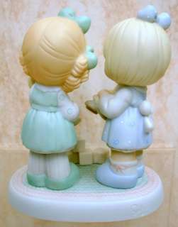 PRECIOUS MOMENTS Best Friend Blocks Baby Dolls Porcelain 524018  
