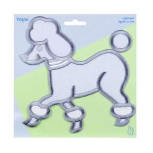  X Large White Poodle Applique