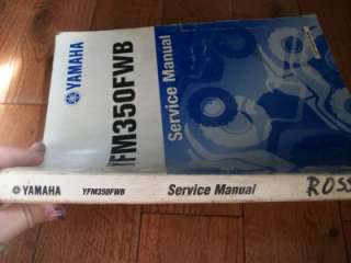 Yamaha YFM 350 FWB Service Manual C3  