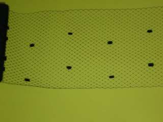 THE BIRDCAGE VEILING HAS A WIDTH OF 9 INCHES FROM SELVEDGE TO 