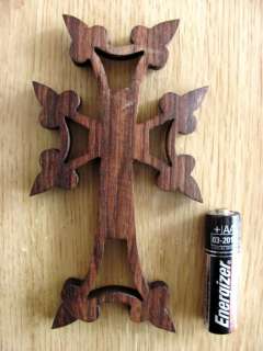 WALL MOUNT ARMENIAN HAND MADE WOOD WOODEN CARVED CHRISTIAN CROSS GIFT 