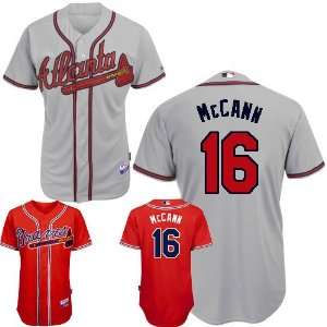  Atlanta Braves Authentic MLB Jerseys#16 Brian McCann GRAY 