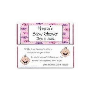  BS240   Baby Shower Twin Girls Candy Bar Wrappers Baby