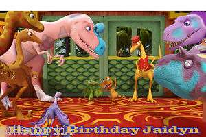 Dinosaur Train Edible Birthday Cake image Topper #2  