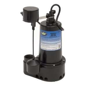 Superior Pump 92352 4/10 HP Cast Iron Sump Pump Side Discharge with 