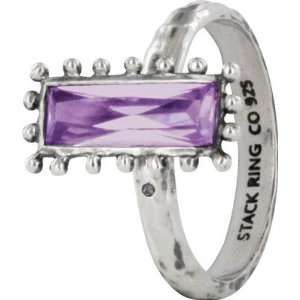  Stack Ring Co 925 Sterling Silver Chantilly Purple CZ 