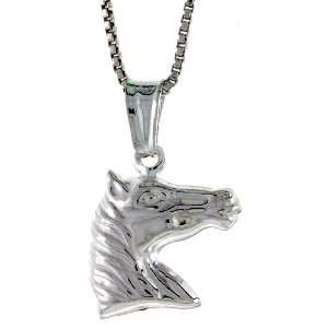  925 Sterling Silver Horse Head Pendant (NO Chain Included 