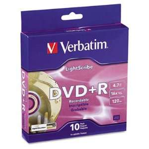  Verbatim Light Scribe DVDR Discs VER95116 Electronics
