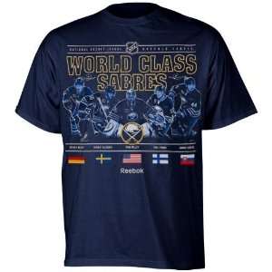 Reebok Buffalo Sabres Navy Blue World Class T shirt  