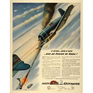  Ad Nash Kelvinator World War II Navy Aircraft Engines Battle Bomber 