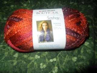 Red Heart Boutique Sashay Fishnet Weave Yarn Salsa  