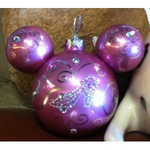  Disney Mickey Mouse Ears Cinderella Glass Slipper Ornament 
