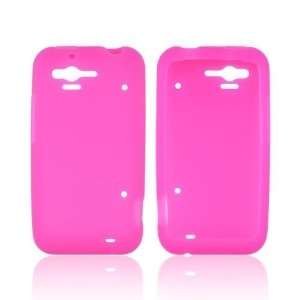  Hot Pink Silicone Skin Case Cover For HTC Rhyme Cell 
