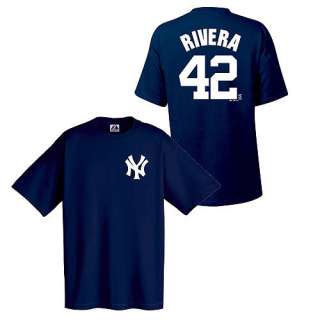 New York Yankees Mariano Rivera Navy Name and Number Jersey T Shirt 