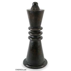    Ceramic sculpture, Black Chess Queen (large)