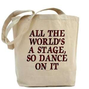  All the worlds a stage canvas tote Dance Tote Bag by 