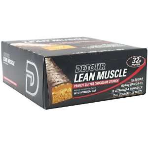 Detour Lean Muscle Whey Protein Bar, Peanut Butter Chocolate Crunch,