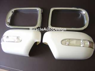 LED Door Mirror Unpainted Covers For 1995 2002 BMW E38  