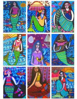 ACEO PRINT Fantasy Mermaid Fish Ocean Art Painting  