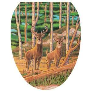  Toilet Tattoos TT 1113 O Deer in Woods Decorative Applique 