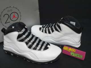 2005 Nike Air Jordan X 10 Retro White Black Grey Red US9 Basketball 