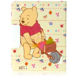 YELLOW WINNIE THE POOH FOLIO CASE & STAND FOR iPAD 2  