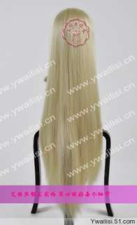 Chobits Chii Blonde Straight gold party Cosplay Wig 1M party costume 