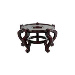   Rosewood Wooden Fishbowl Vase Plant Pot Display Stand