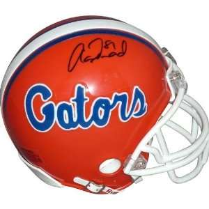 Aaron Hernandez Autographed Florida Gators Mini Helmet   Autographed 