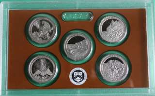 2012 America the Beautiful Quarters Clad Proof Set Us Mint Box COA & 5 