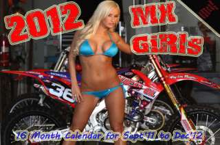 2012 MX GIRLS CALENDAR motocross supercross fox racing  