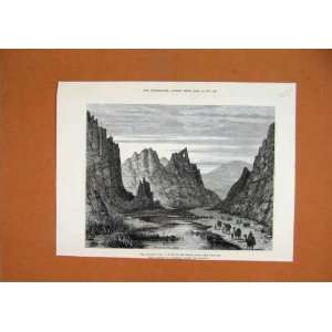  1879 Afghan War View Bolan Pass Cliffs Camel Goorkhas 