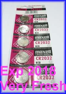 Maxell CR2032 2032 Lithium 3V Batteries Exp2018   5 pc  