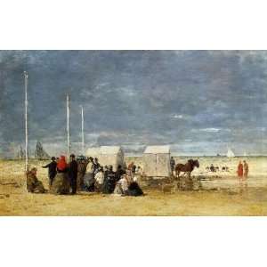   , painting name On the Beach 2, By Boudin Eugène 