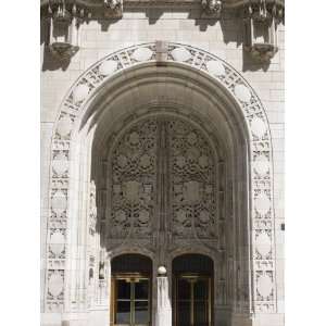  Ornate Gothic Style Entrance to the Tribune Tower, Chicago 