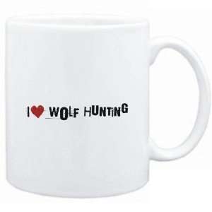  Mug White  Wolf Hunting I LOVE Wolf Hunting URBAN STYLE 