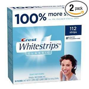 Crest Whitestrips Dental Whitening Kit 112 Strips Per Box 2 Boxes per 