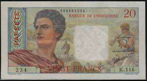 Tahiti 20 Francs ND(1963), P.21c XF  