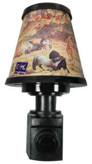 The Chinese characters on this night light lamp shade are Horse 