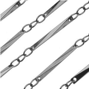  Gunmetal Plated Bar Chain 15mm Links Bulk By The Foot 