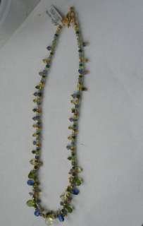 Laura Gibson 22k tanzanite peridot plus necklace  