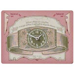 Timeworks Pop Out Clock, Womens Retro Wristwatch Box Keepsake  