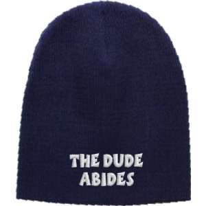  The Dude Abides Embroidered Skull Cap   Navy Everything 