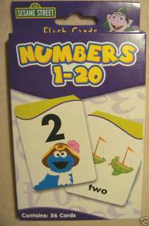 NEW SESAME STREET NUMBERS 1 20 FLASH CARDS  