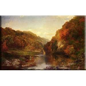  Autumn on the Wissahickon 30x19 Streched Canvas Art by 
