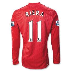  Adidas Liverpool 10/11 RIERA Home LS Soccer Jersey Sports 