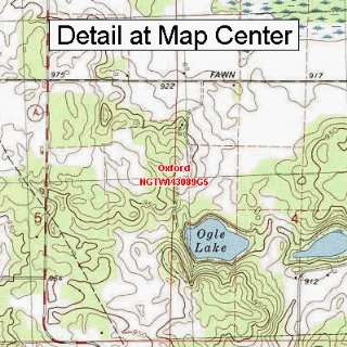 USGS Topographic Quadrangle Map   Oxford, Wisconsin (Folded/Waterproof 